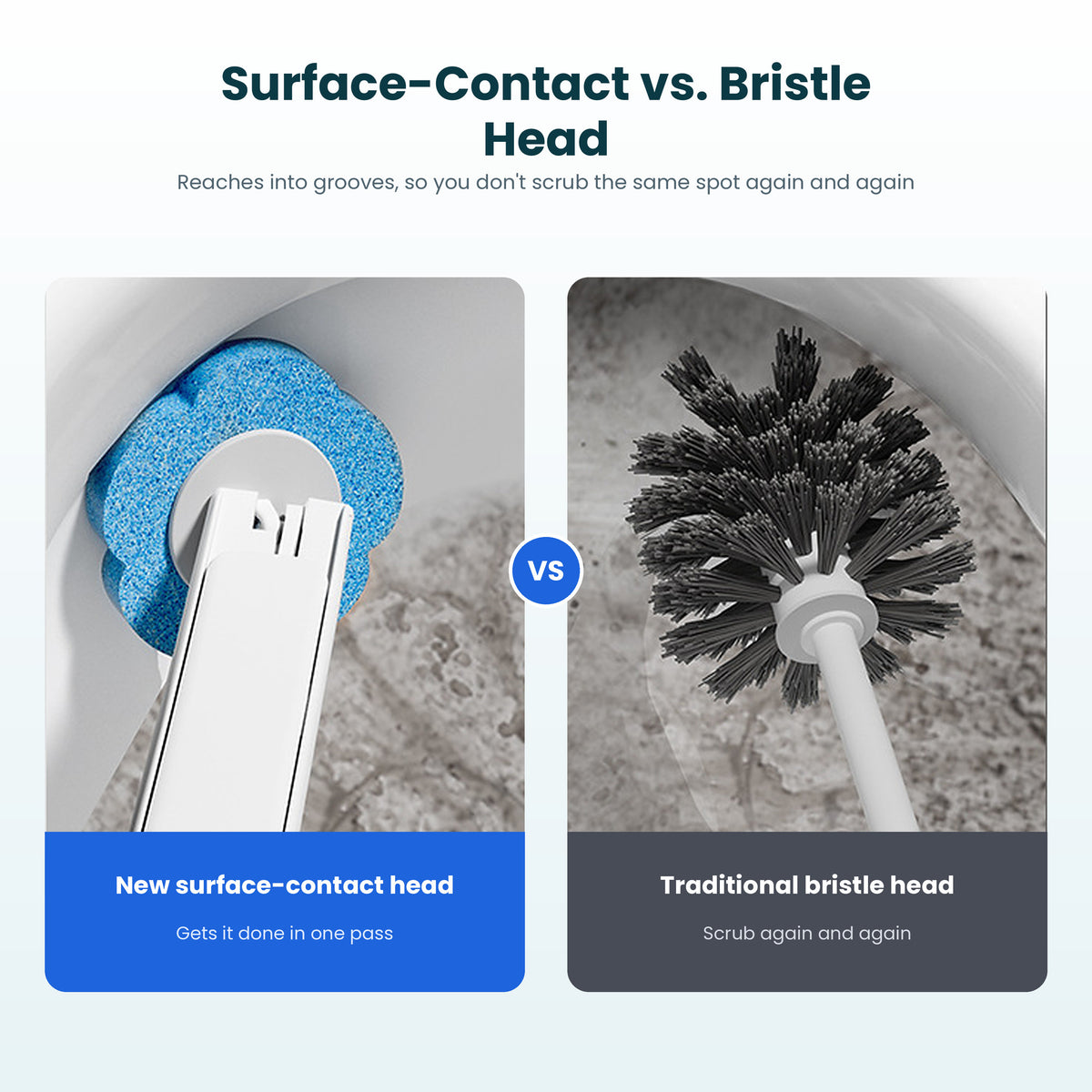 Disposable Toilet Cleaning Brush Refills – Helps Prevent Bacterial Buildup