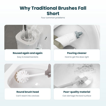 Disposable Toilet Cleaning Brush Refills – Helps Prevent Bacterial Buildup
