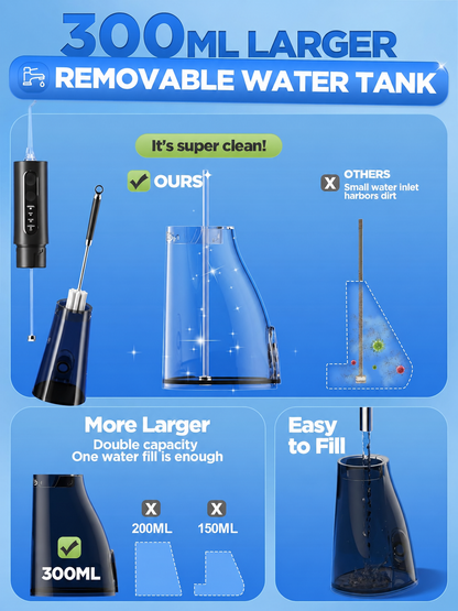 Portable Rechargeable Oral Irrigator for Daily Cleaning, Braces and Travel