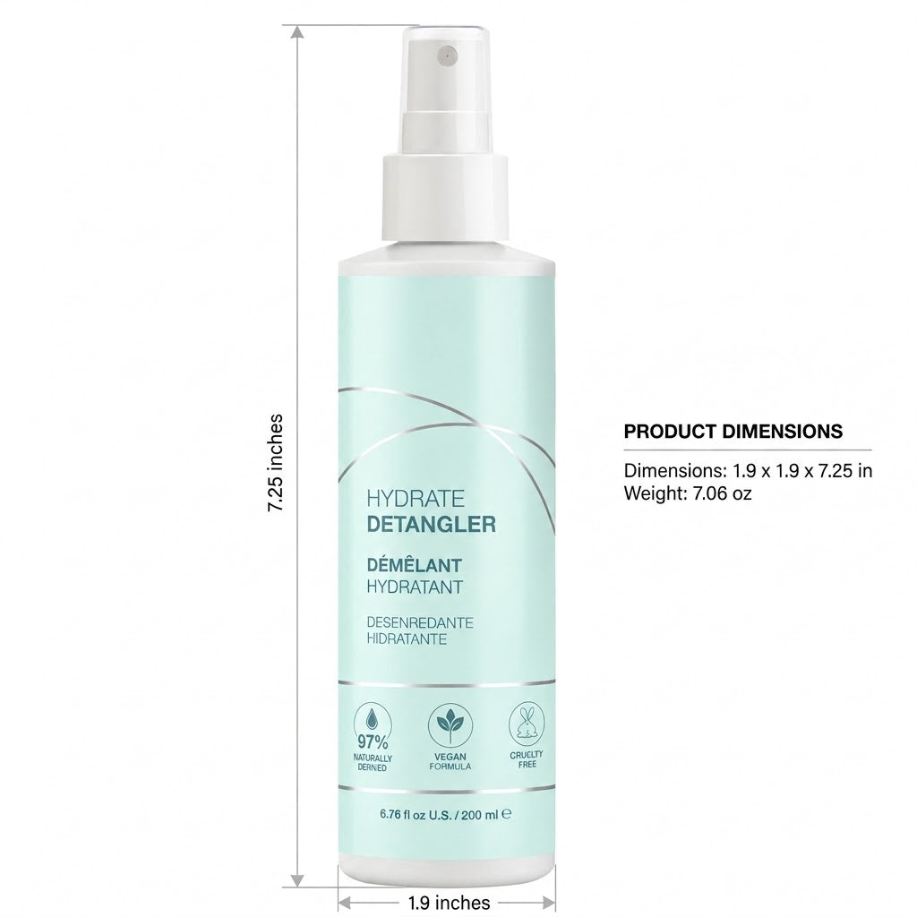 Hydrate Leave-In Detangling Spray – 97% Naturally Derived & Sulfate-Free