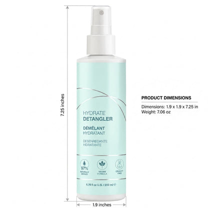 Hydrate Leave-In Detangling Spray – 97% Naturally Derived & Sulfate-Free