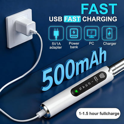 Plaque Remover for Teeth–5 Modes, LED, USB-C 4Tips Adult Teeth Cleaning Kit