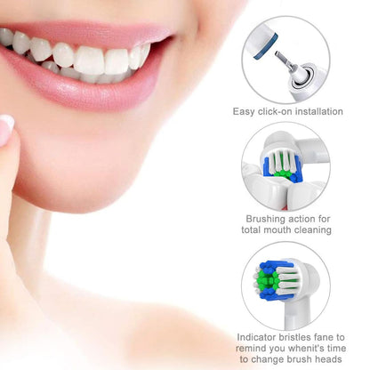 Replacement Brush Heads for Compatible Electric Toothbrush Handles