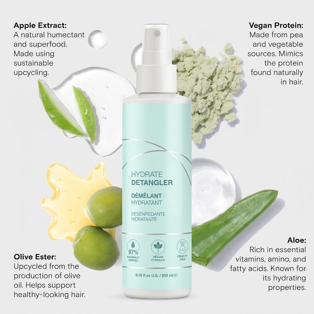 Hydrate Leave-In Detangling Spray – 97% Naturally Derived & Sulfate-Free