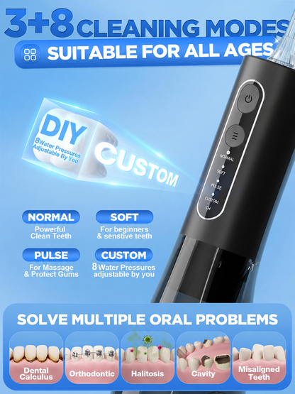 Portable Rechargeable Oral Irrigator for Daily Cleaning, Braces and Travel
