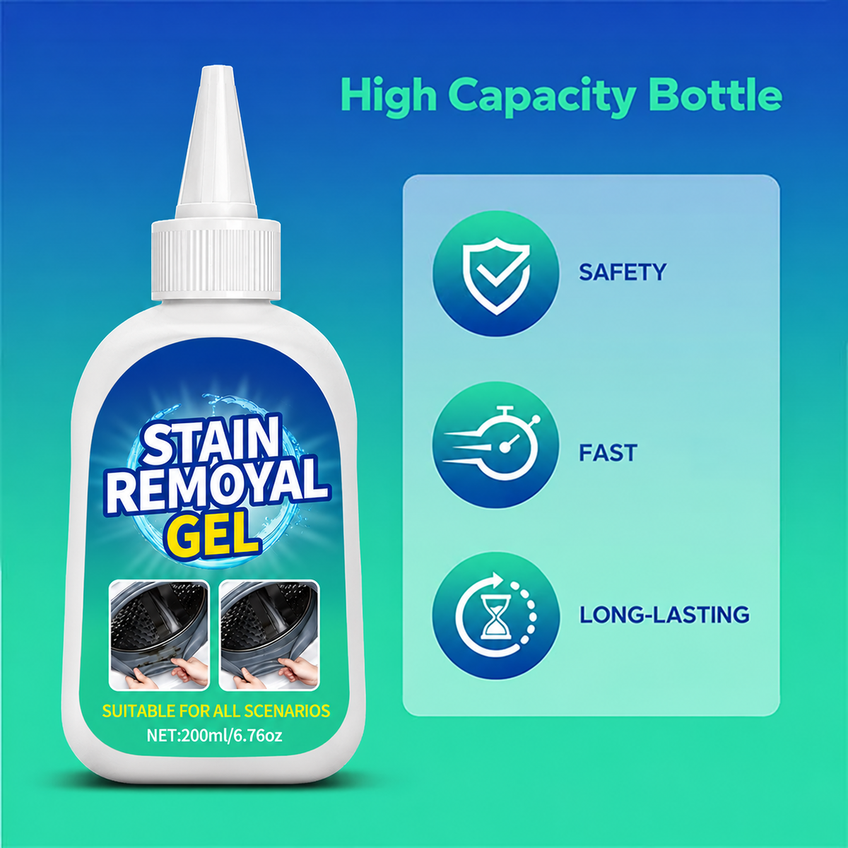 Heavy-Duty Mold Stain Remover, Deep-Cleaning Gel for Bathroom Grout, Sink Seals, Toilet Gaps, and Refrigerator Gaskets